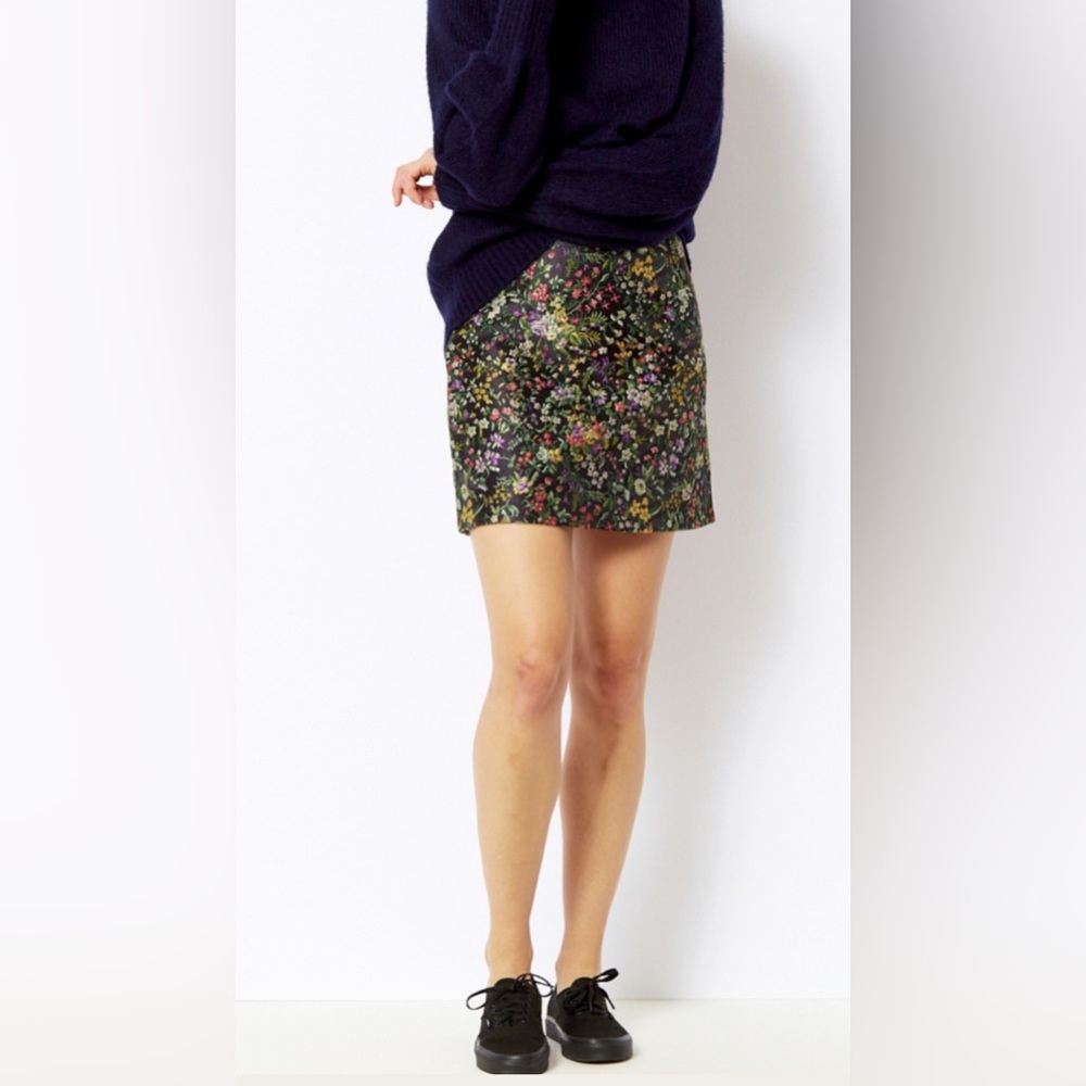 Tibi Floral Jacquard Skirt embroidered mini size 4